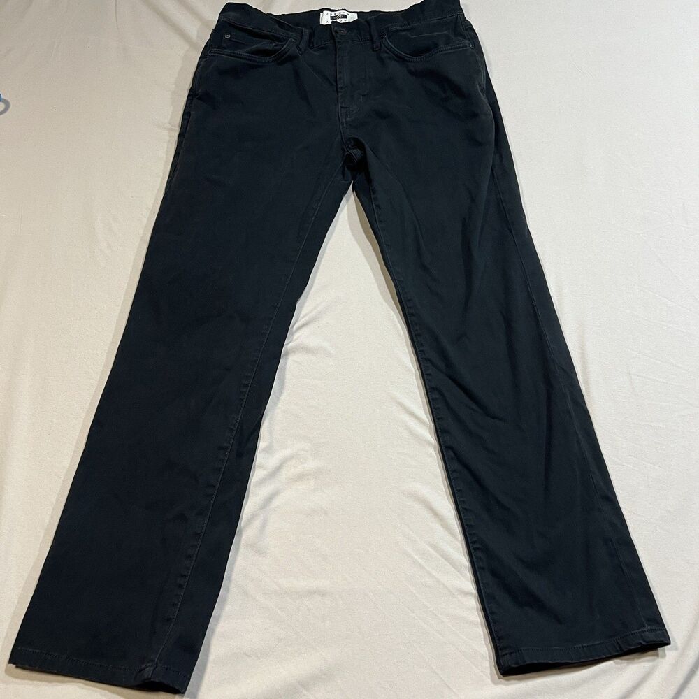 Joseph Abboud Men's Chino Pants Black Flat Front Straight Leg Size 31x30